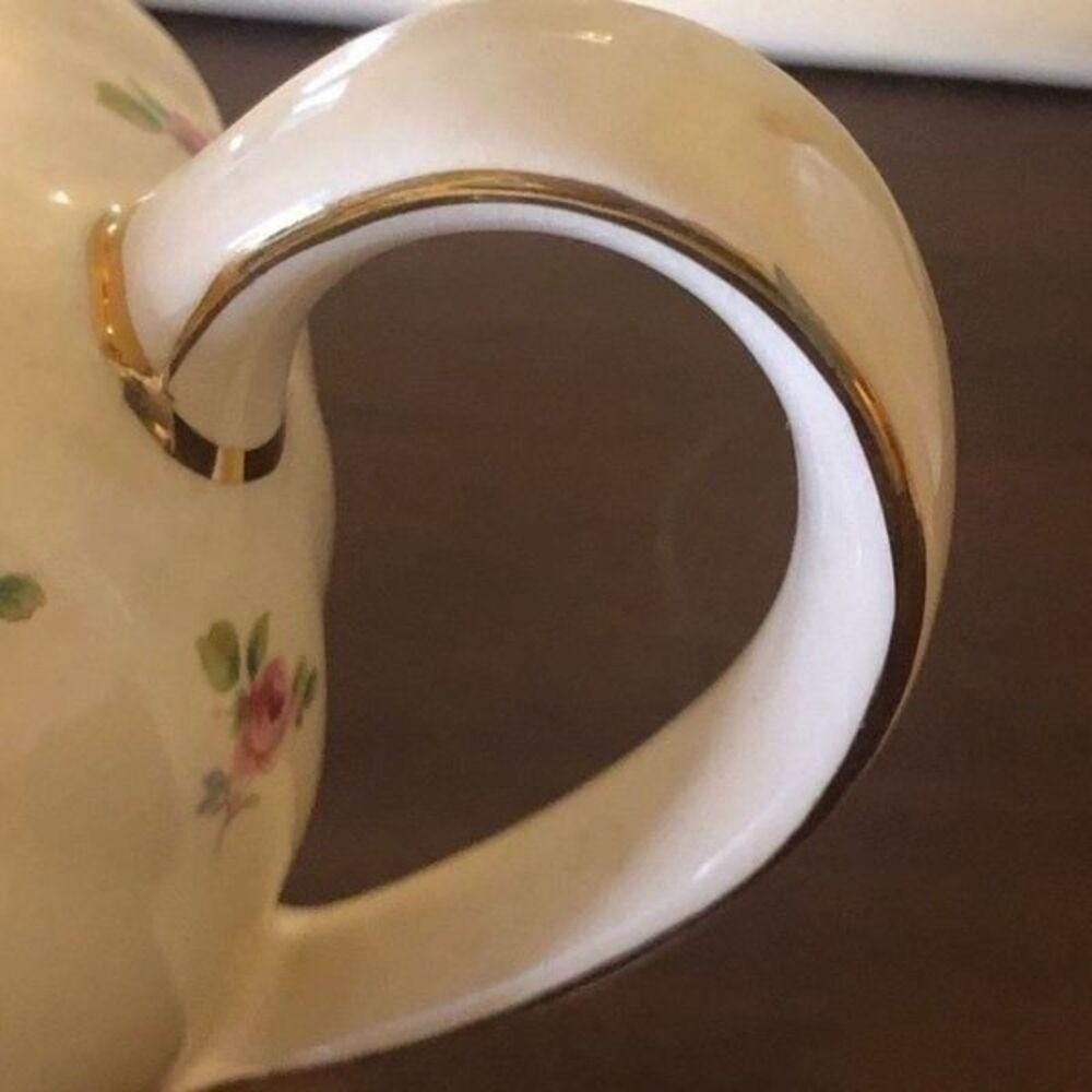 Vintage Sadler England Floral Print Ceramic Teapot Pottery White - Picture 4 of 6